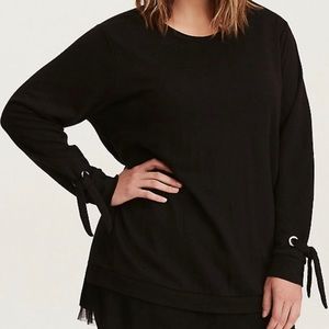 Torrid mesh bottom tunic sweatshirt size 2